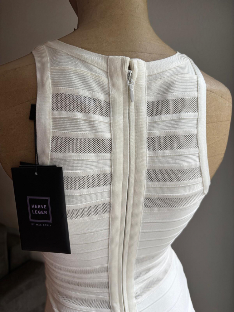 Herve Leger Weißes Kleid