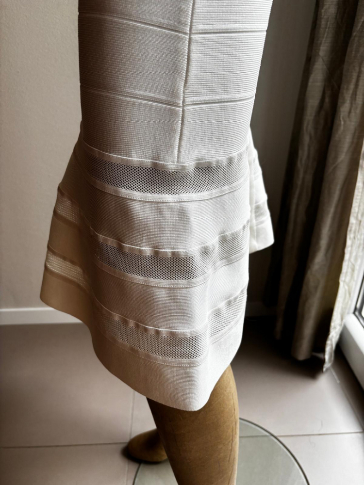 Herve Leger Weißes Kleid