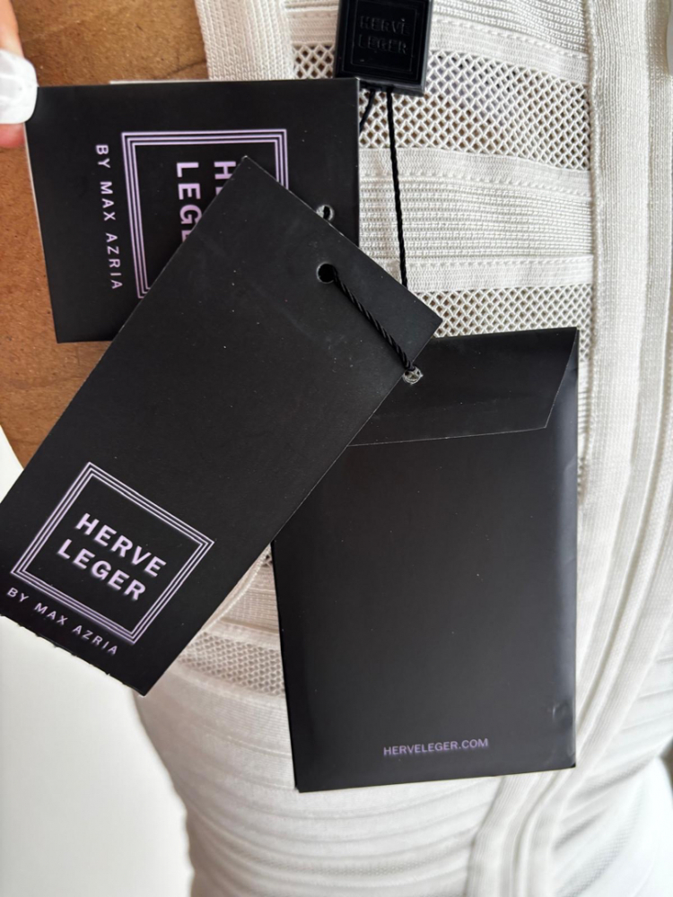 Herve Leger Weißes Kleid