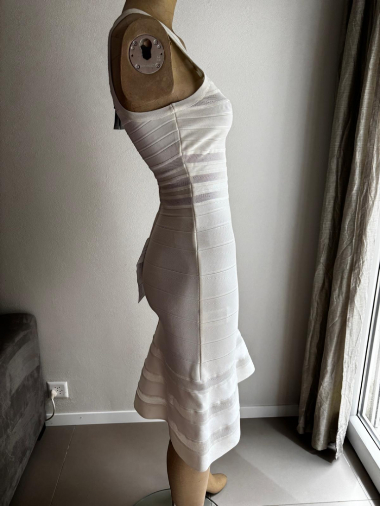 Herve Leger Weißes Kleid