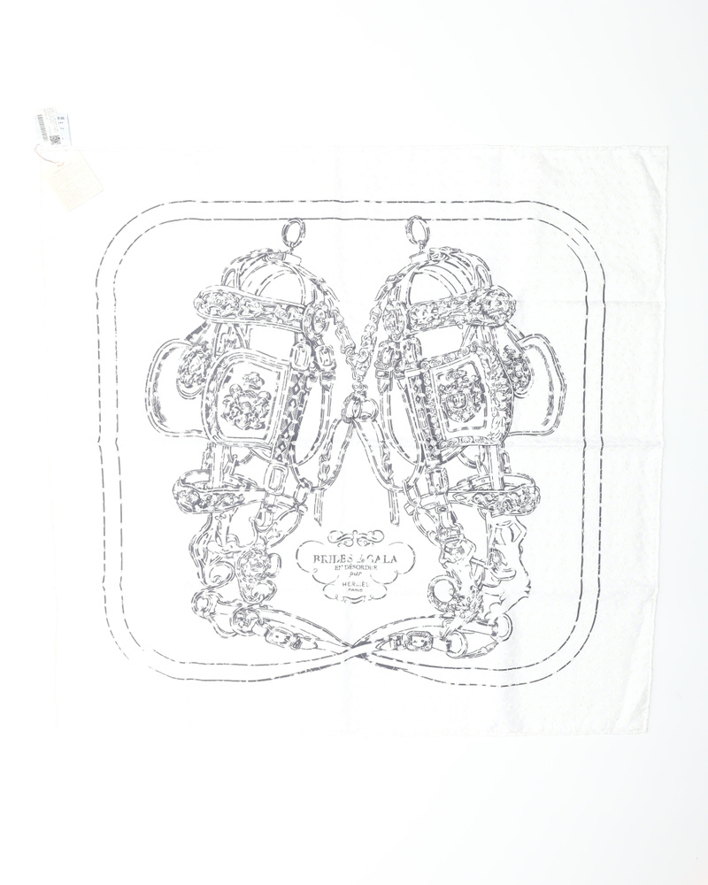 Hermès 70 Brides de Gala Broderie Anglaise Silk scarf