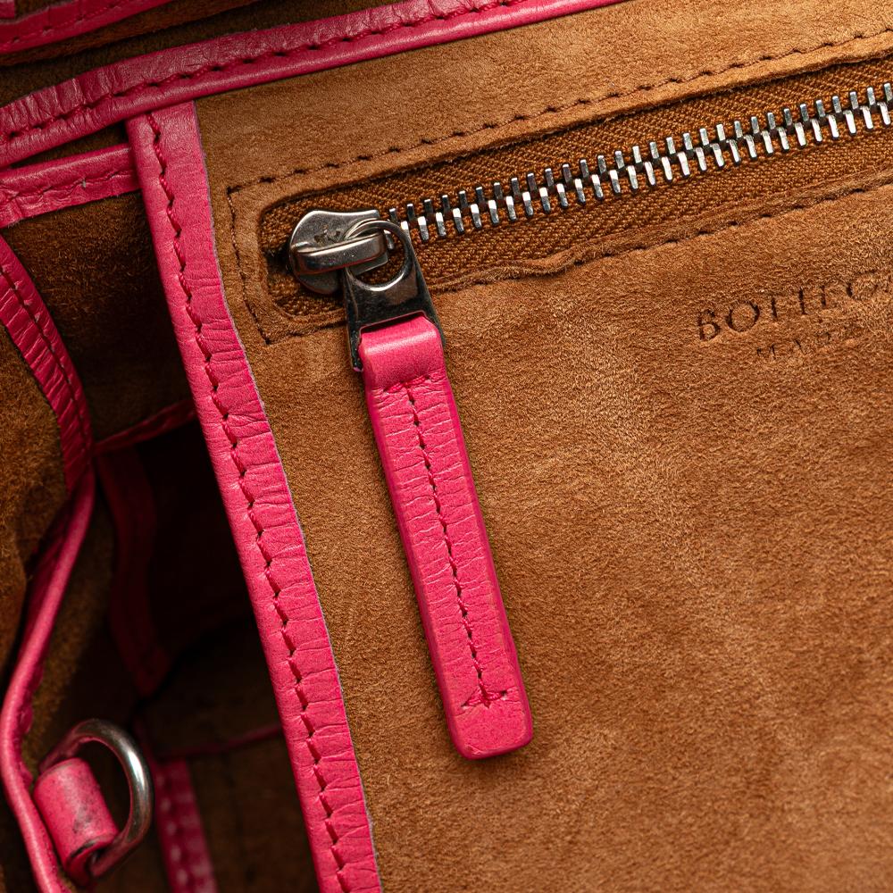 Bottega Veneta B Bottega Veneta Pink Hot Pink Calf Leather Mini Paper skin Intrecciato Arco Satchel Italy