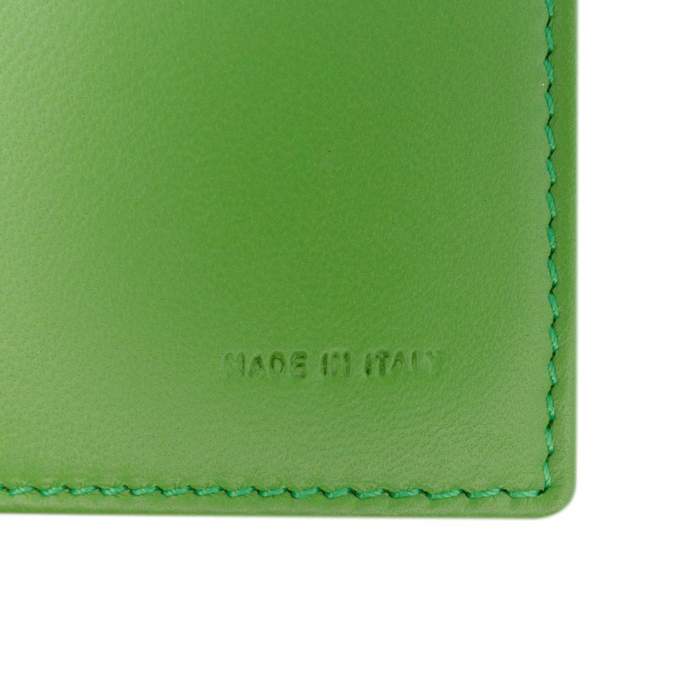 Fendi B Fendi Green Nappa Leather Leather Nappa Logo Embossed Long Wallet On Chain Italy