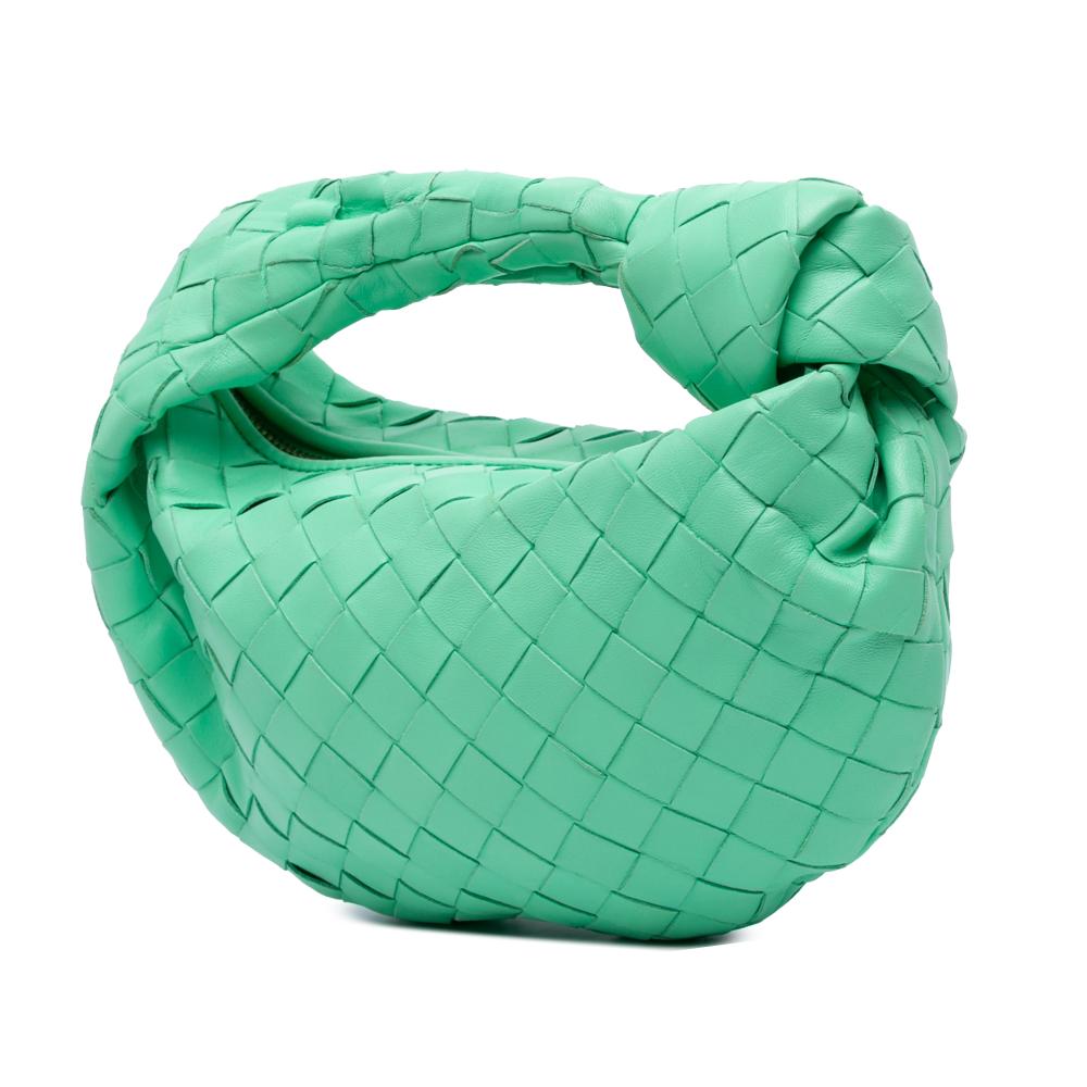 Bottega Veneta B Bottega Veneta Green Light Green Nappa Leather Leather Mini Nappa Intrecciato Jodie Italy