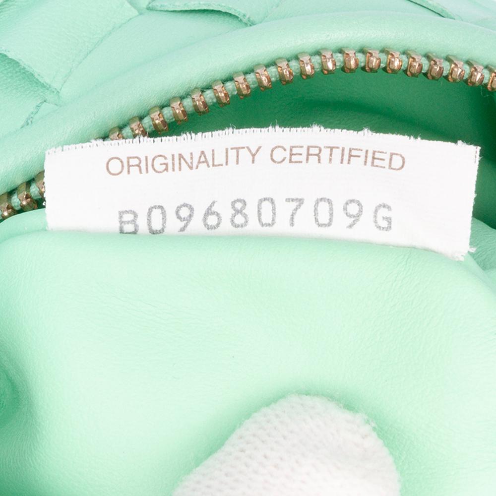 Bottega Veneta B Bottega Veneta Green Light Green Nappa Leather Leather Mini Nappa Intrecciato Jodie Italy