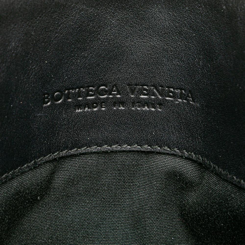 Bottega Veneta B Bottega Veneta Black Nappa Leather Leather Nappa Intrecciato VN Crossbody Italy