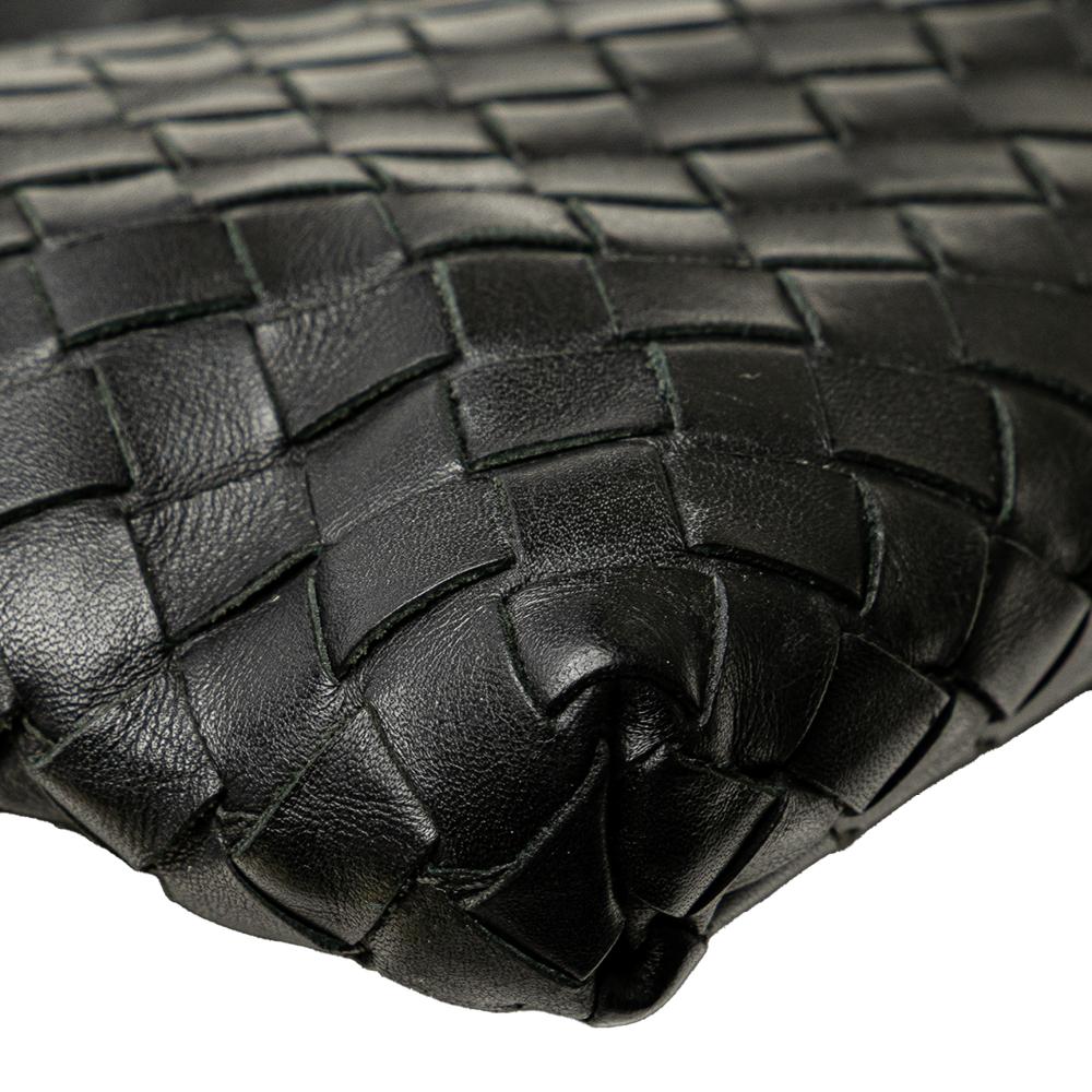 Bottega Veneta B Bottega Veneta Black Nappa Leather Leather Nappa Intrecciato VN Crossbody Italy