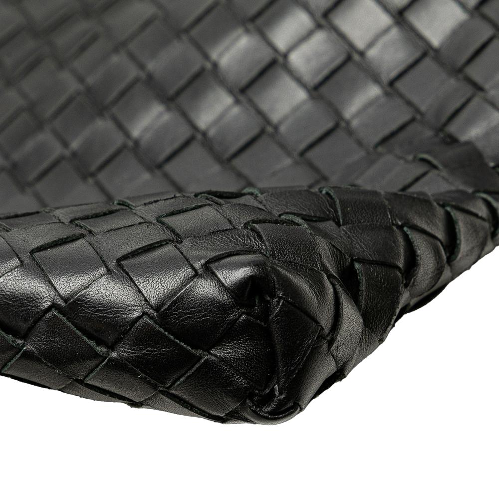 Bottega Veneta B Bottega Veneta Black Nappa Leather Leather Nappa Intrecciato VN Crossbody Italy