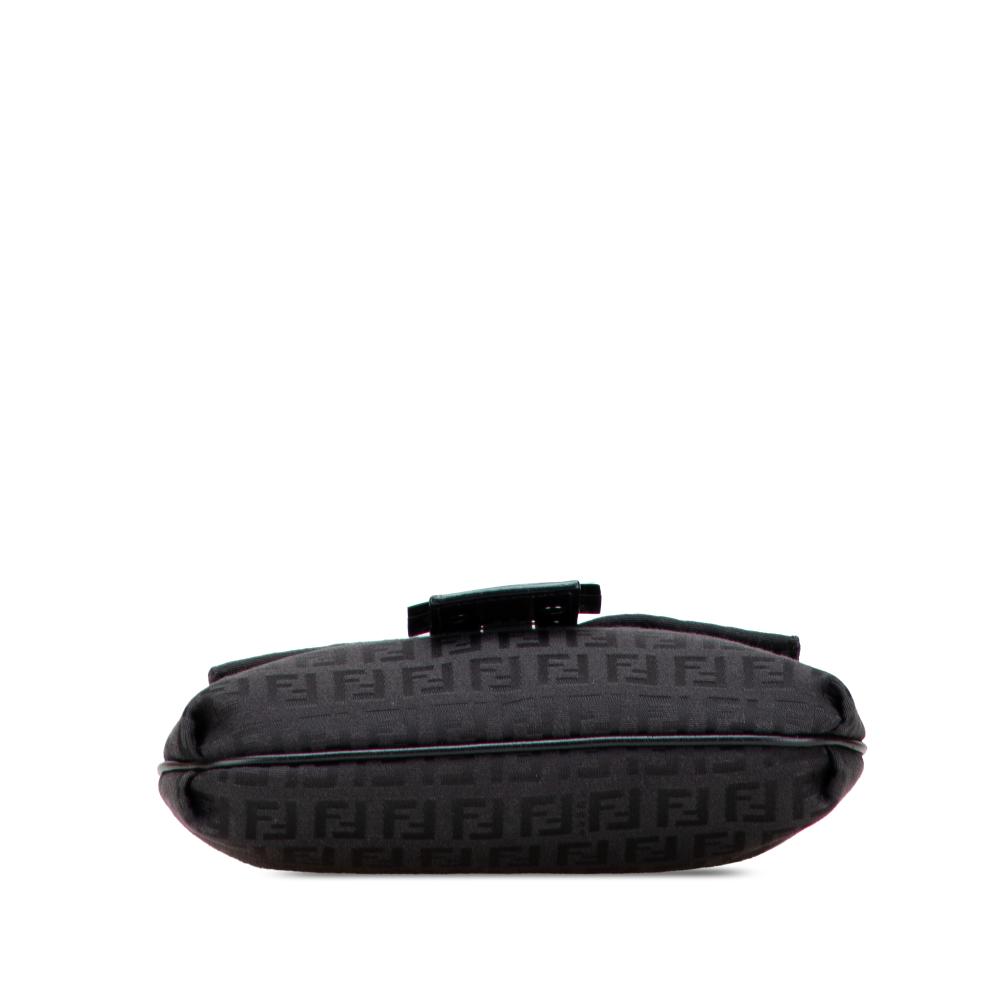 Fendi B Fendi Black Canvas Fabric Zucchino Crossbody Italy