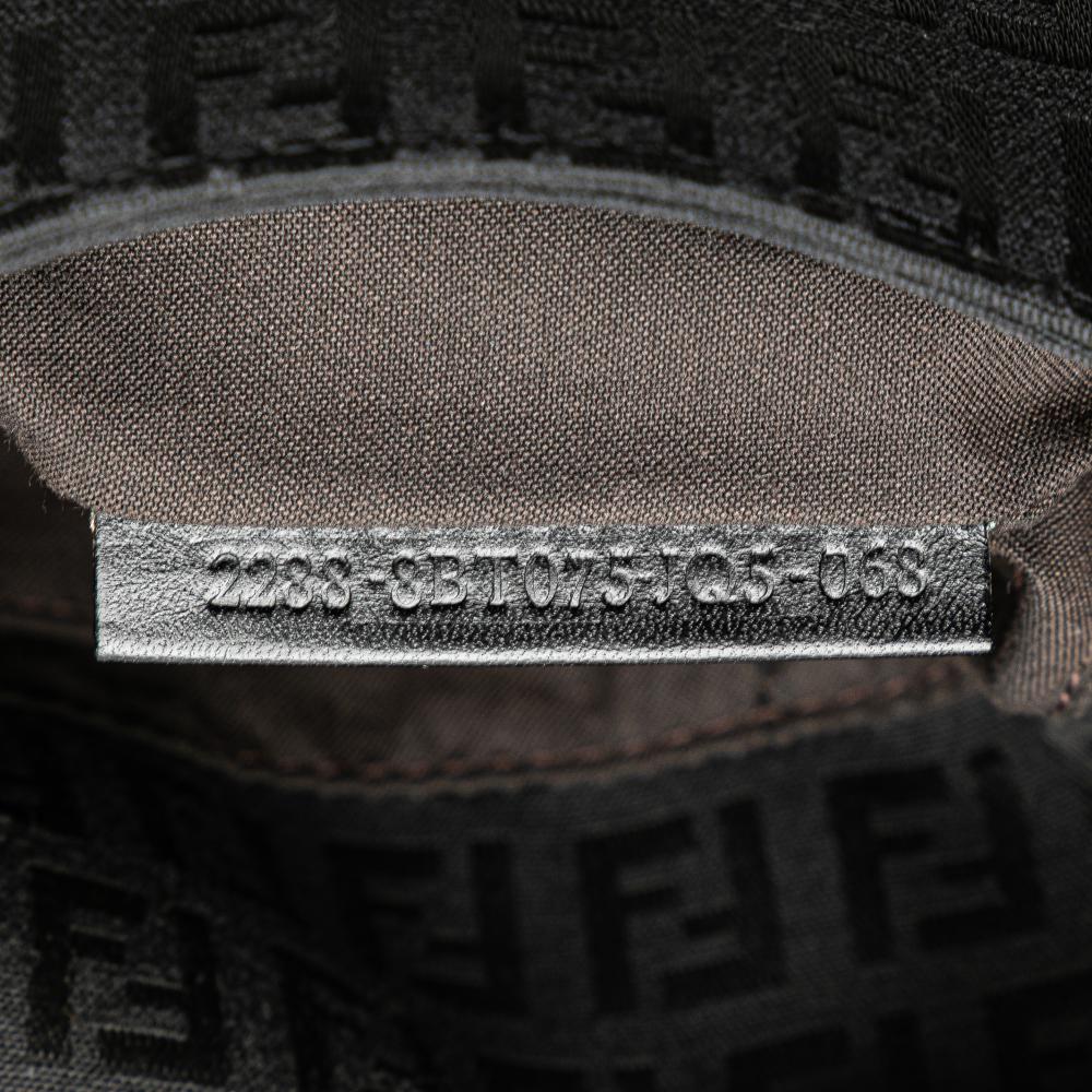 Fendi B Fendi Black Canvas Fabric Zucchino Crossbody Italy