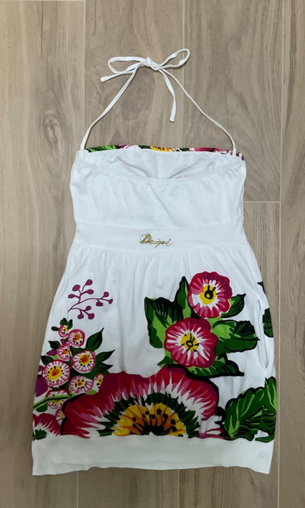 Desigual Robe bustier à fleurs