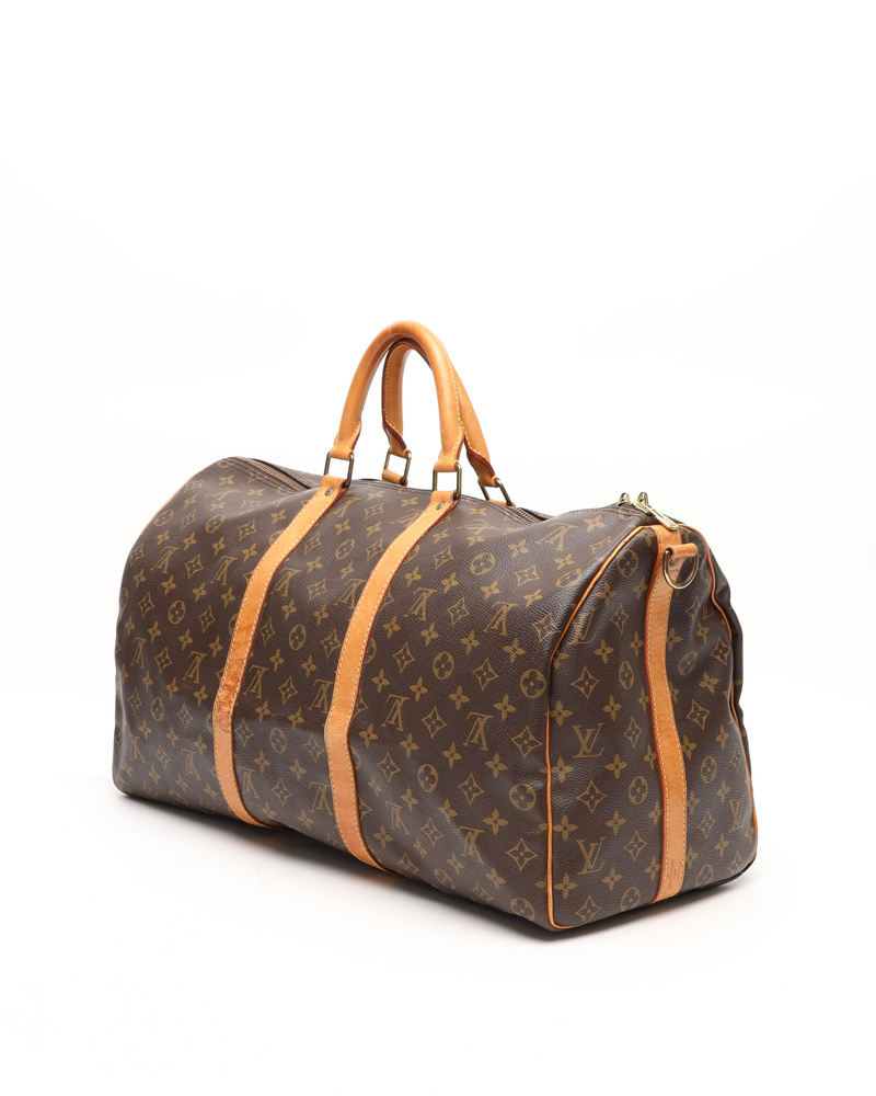 Louis Vuitton Monogram Keepall Bandoulière 50 Weekend Bag