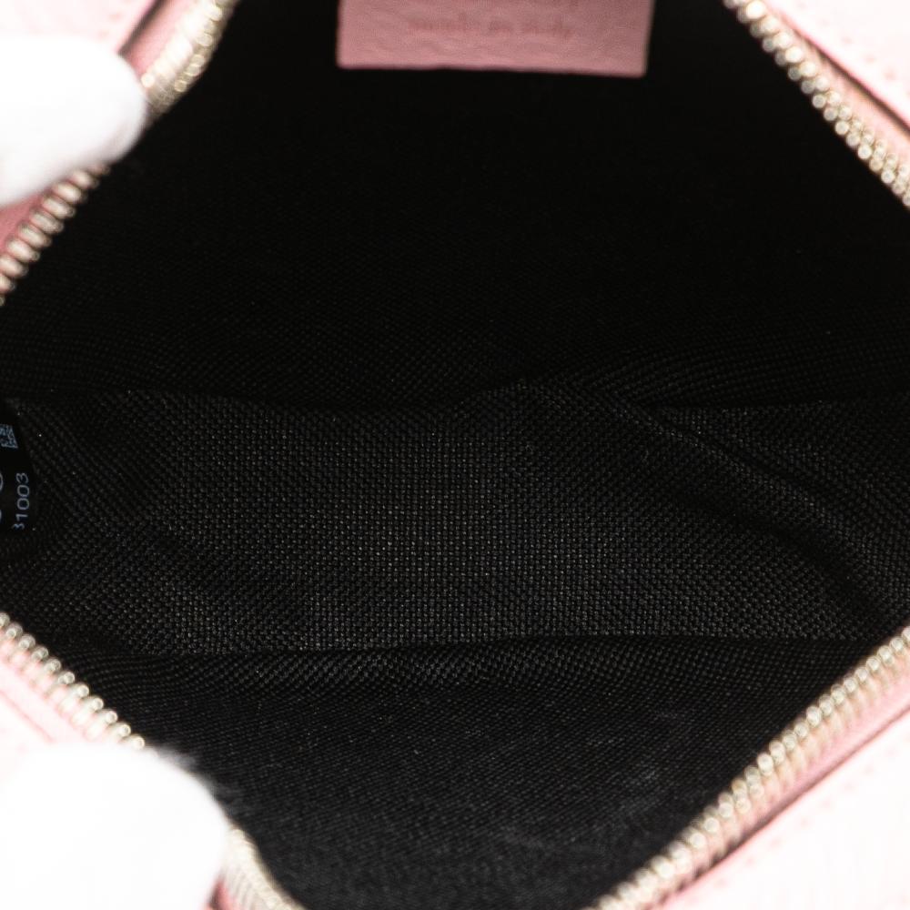 Gucci AB Gucci Pink Coated Canvas Fabric GG Supreme Psychedelic Round Crossbody Italy