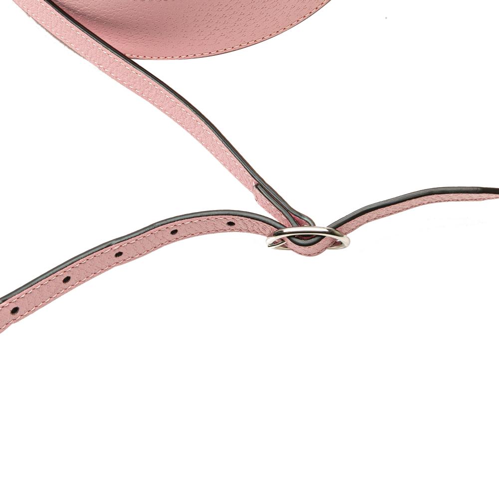 Gucci AB Gucci Pink Coated Canvas Fabric GG Supreme Psychedelic Round Crossbody Italy