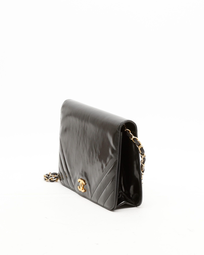 Chanel Patent Small Full Flap Bag