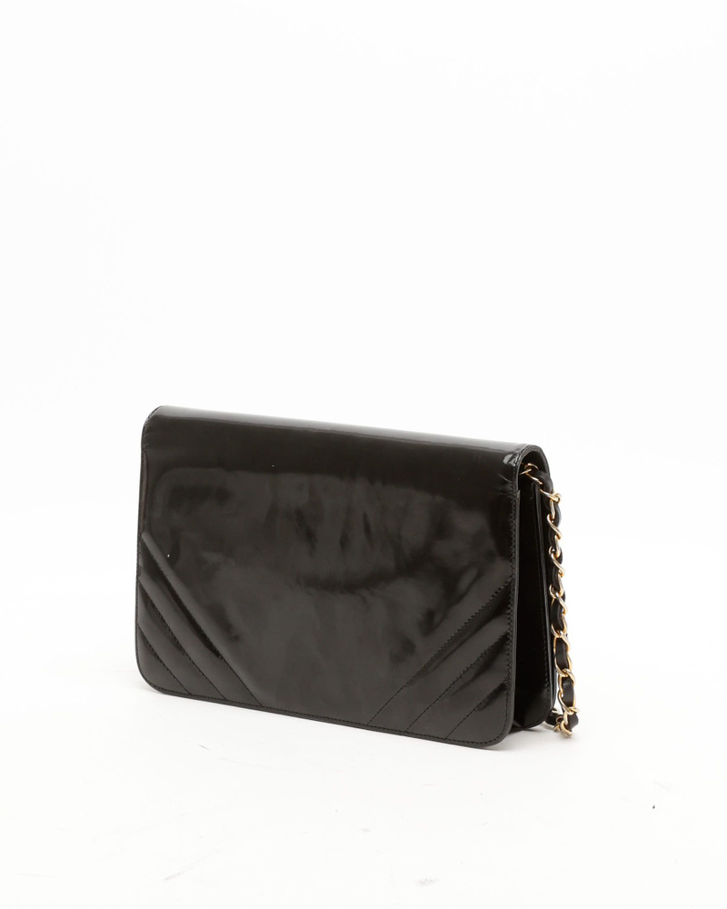 Chanel Patent Small Full Flap Bag