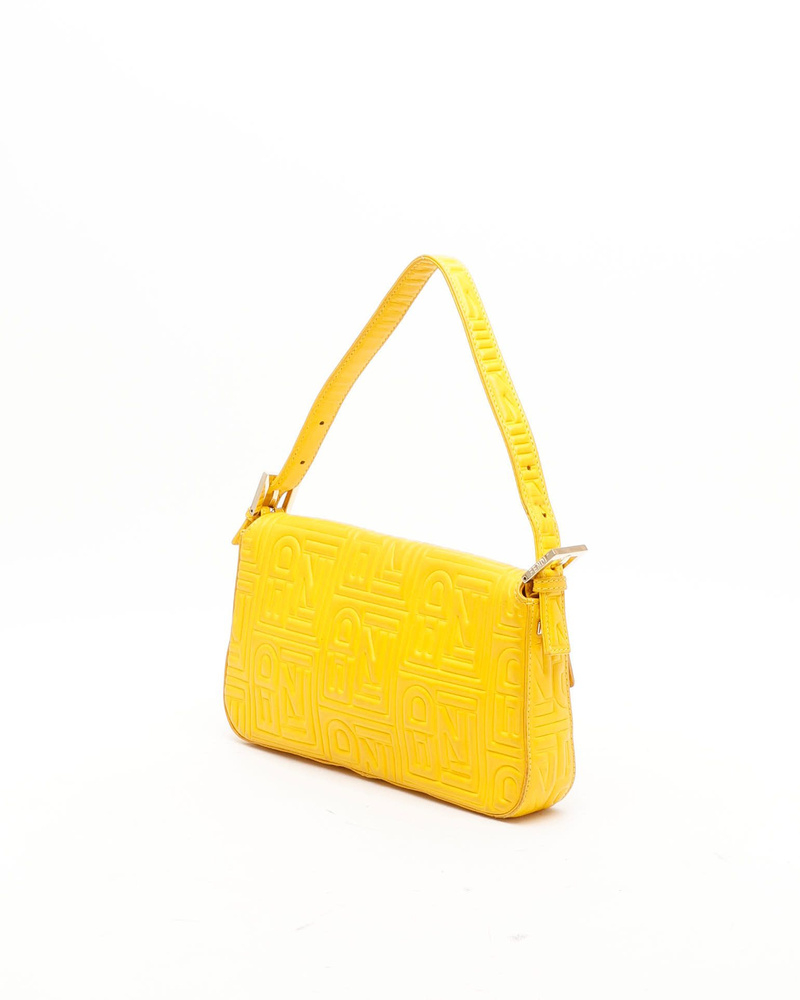 Fendi Embossed Baguette Bag