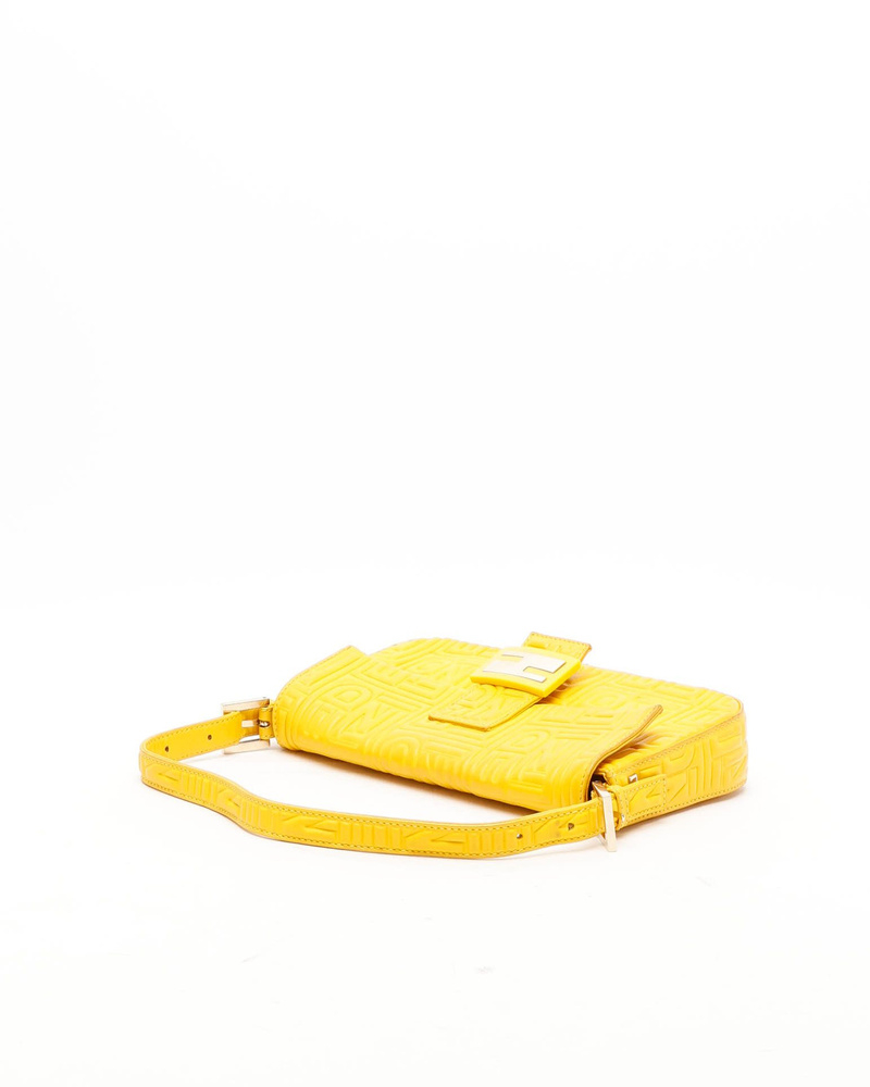 Fendi Embossed Baguette Bag
