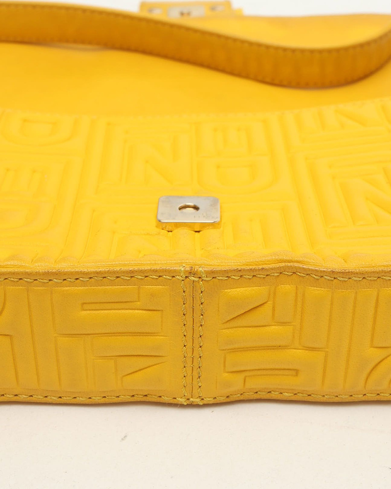Fendi Embossed Baguette Bag