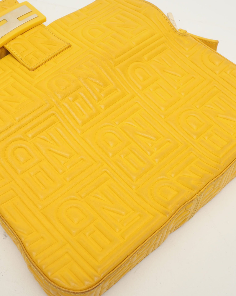 Fendi Embossed Baguette Bag