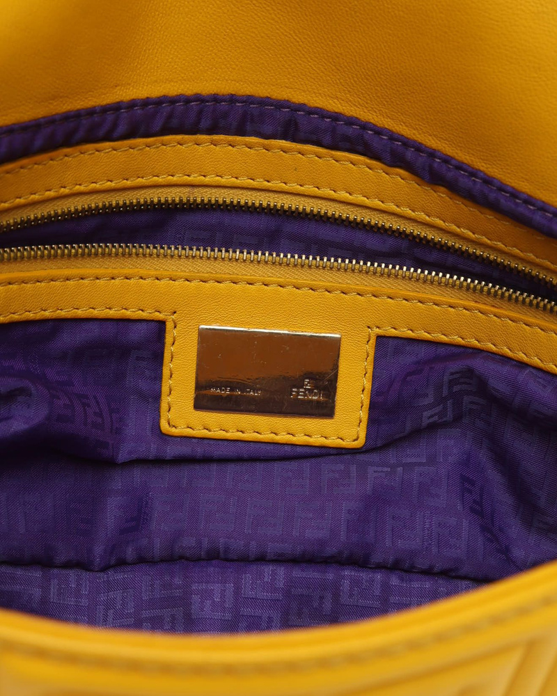 Fendi Embossed Baguette Bag