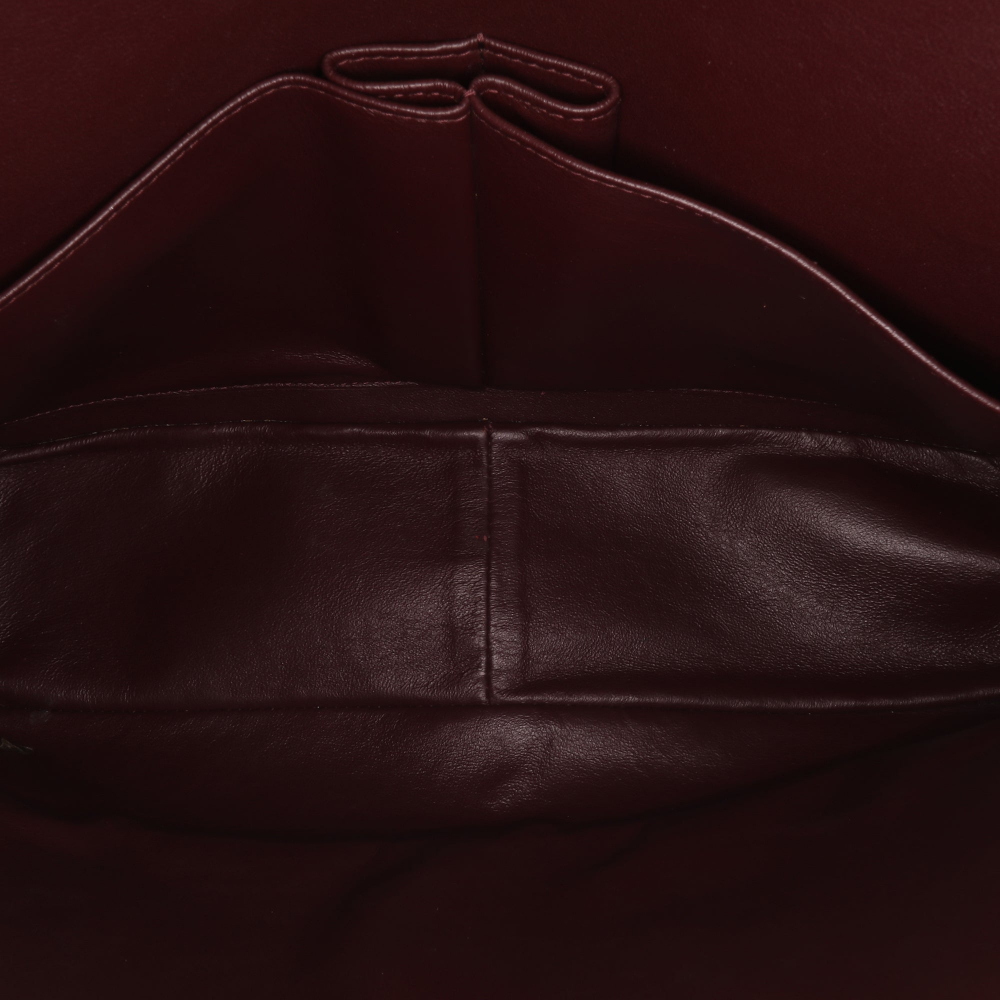 Chanel Classic Double Flap Jumbo Matelassè Caviar Leather 2-Ways Flap Handbag Black