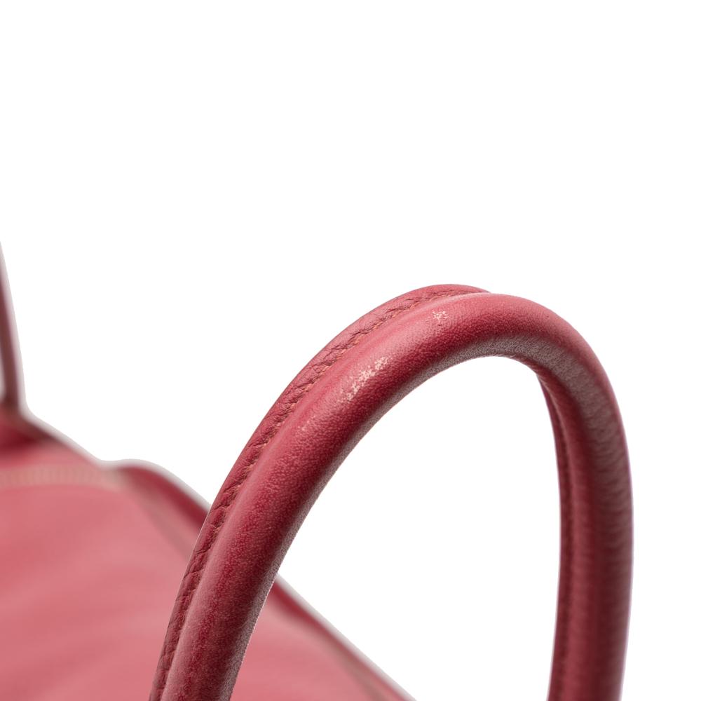 Hermès B Hermès Red Dark Red Calf Leather Clemence Lindy 34 France