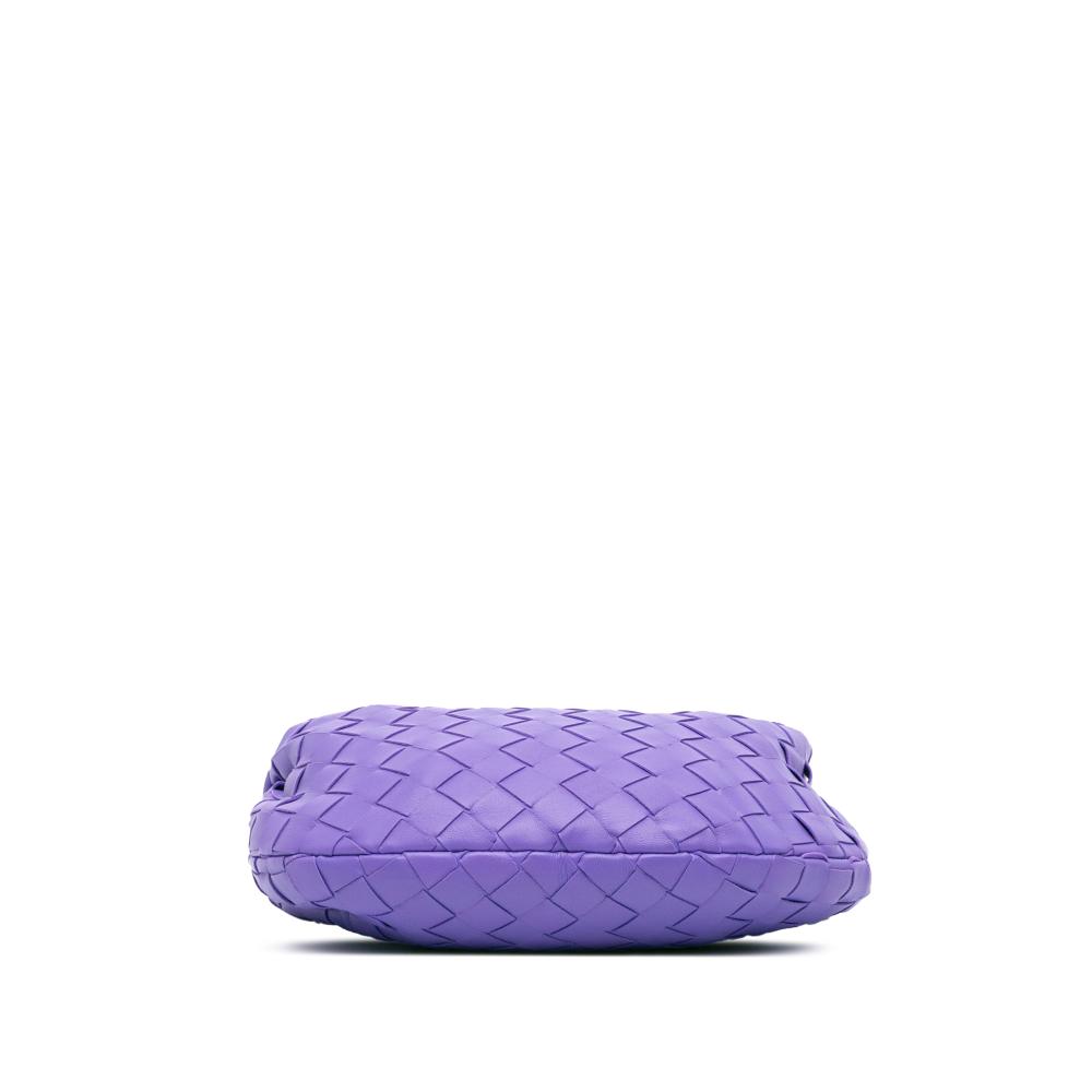 Bottega Veneta AB Bottega Veneta Purple Dark Purple Nappa Leather Leather Mini Nappa Intrecciato Jodie Italy