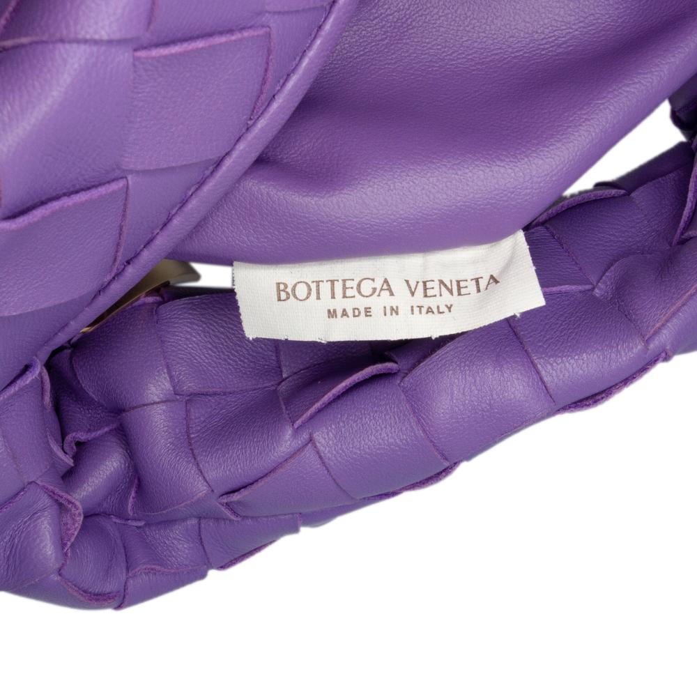 Bottega Veneta AB Bottega Veneta Purple Dark Purple Nappa Leather Leather Mini Nappa Intrecciato Jodie Italy