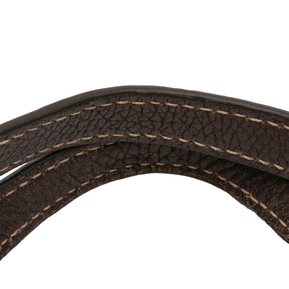 Gucci B Gucci Brown Beige Coated Canvas Fabric GG Crystal Babouska Tote Italy