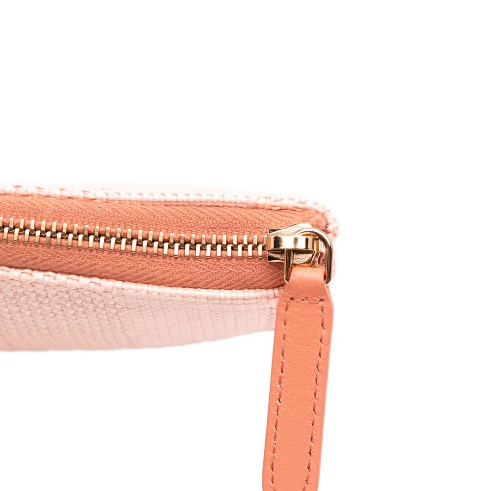 Chanel AB Chanel Pink Light Pink Tweed Fabric Medium Deauville O Case Italy