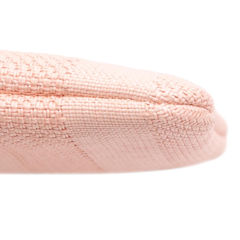 Chanel AB Chanel Pink Light Pink Tweed Fabric Medium Deauville O Case Italy