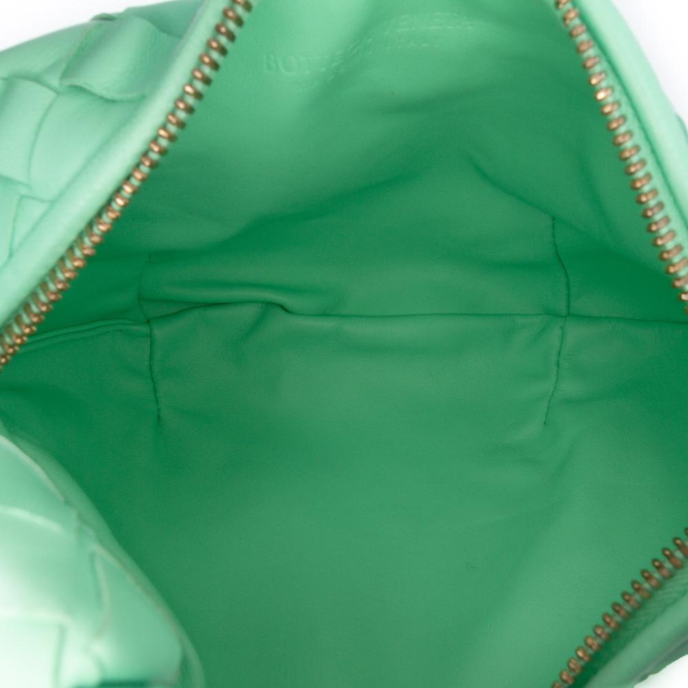 Bottega Veneta B Bottega Veneta Green Light Green Nappa Leather Leather Mini Nappa Intrecciato Jodie Italy