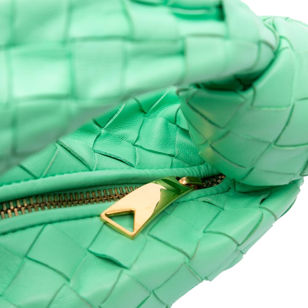Bottega Veneta B Bottega Veneta Green Light Green Nappa Leather Leather Mini Nappa Intrecciato Jodie Italy