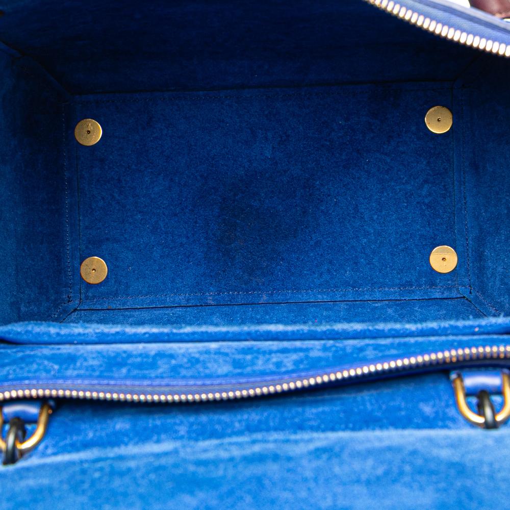 Celine B Celine Blue Calf Leather Mini Tricolor Smooth skin Belt Bag Italy