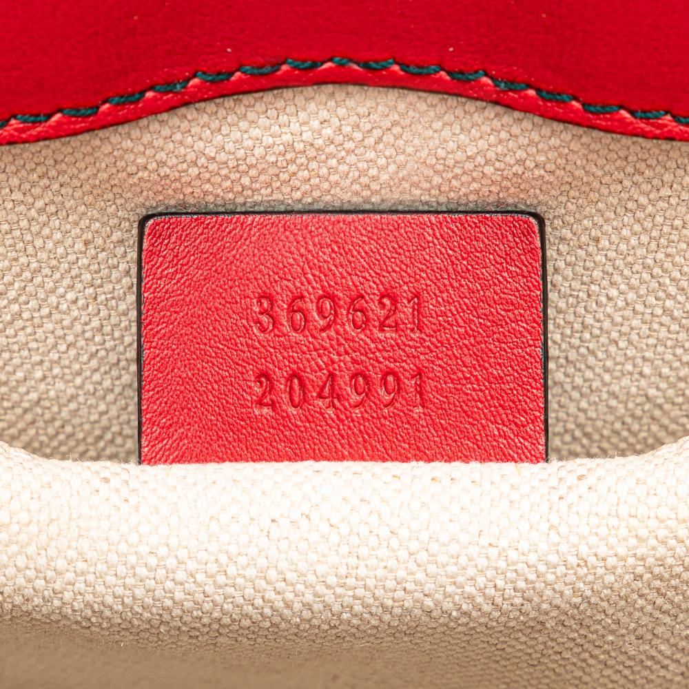 Gucci B Gucci Red Calf Leather Small Guccissima Emily Shoulder Bag Italy