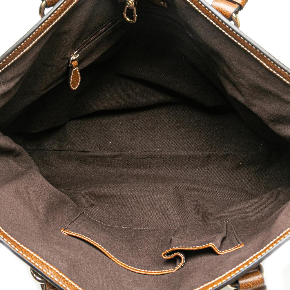 Celine B Celine Brown Canvas Fabric Carriage Tote China