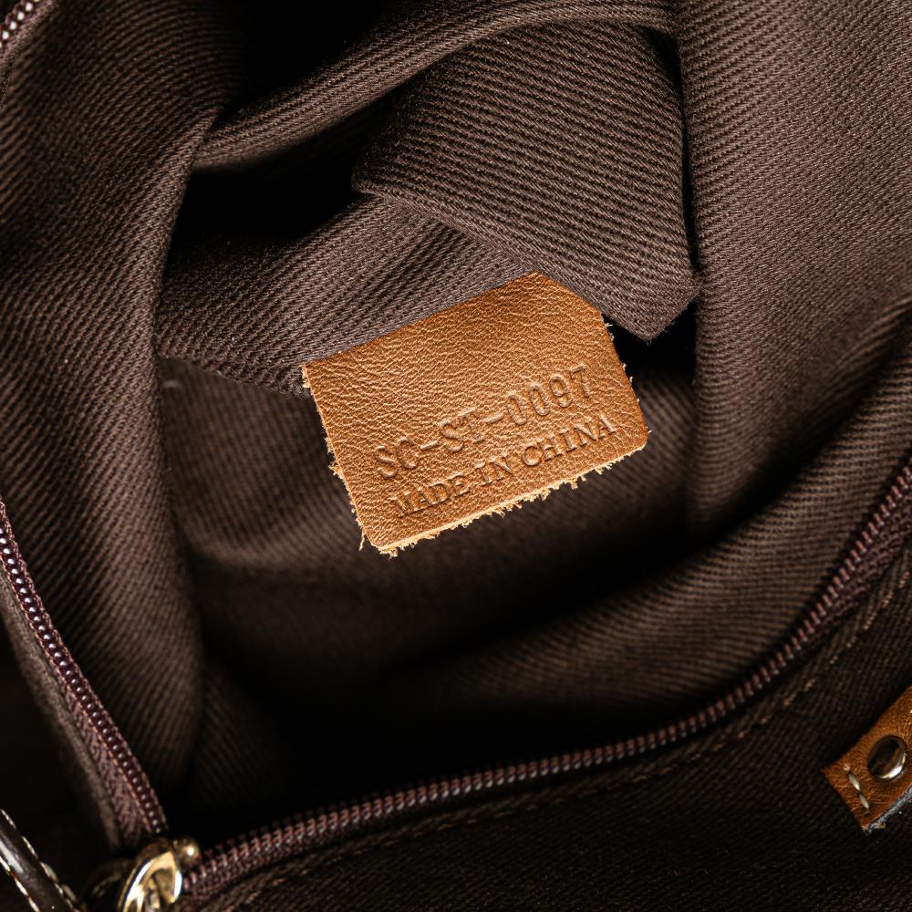 Celine B Celine Brown Canvas Fabric Carriage Tote China