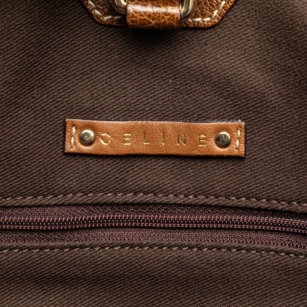 Celine B Celine Brown Canvas Fabric Carriage Tote China