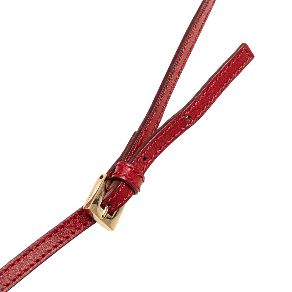 Fendi B Fendi Brown Beige with Red Canvas Fabric Zucchino Flap Crossbody Italy