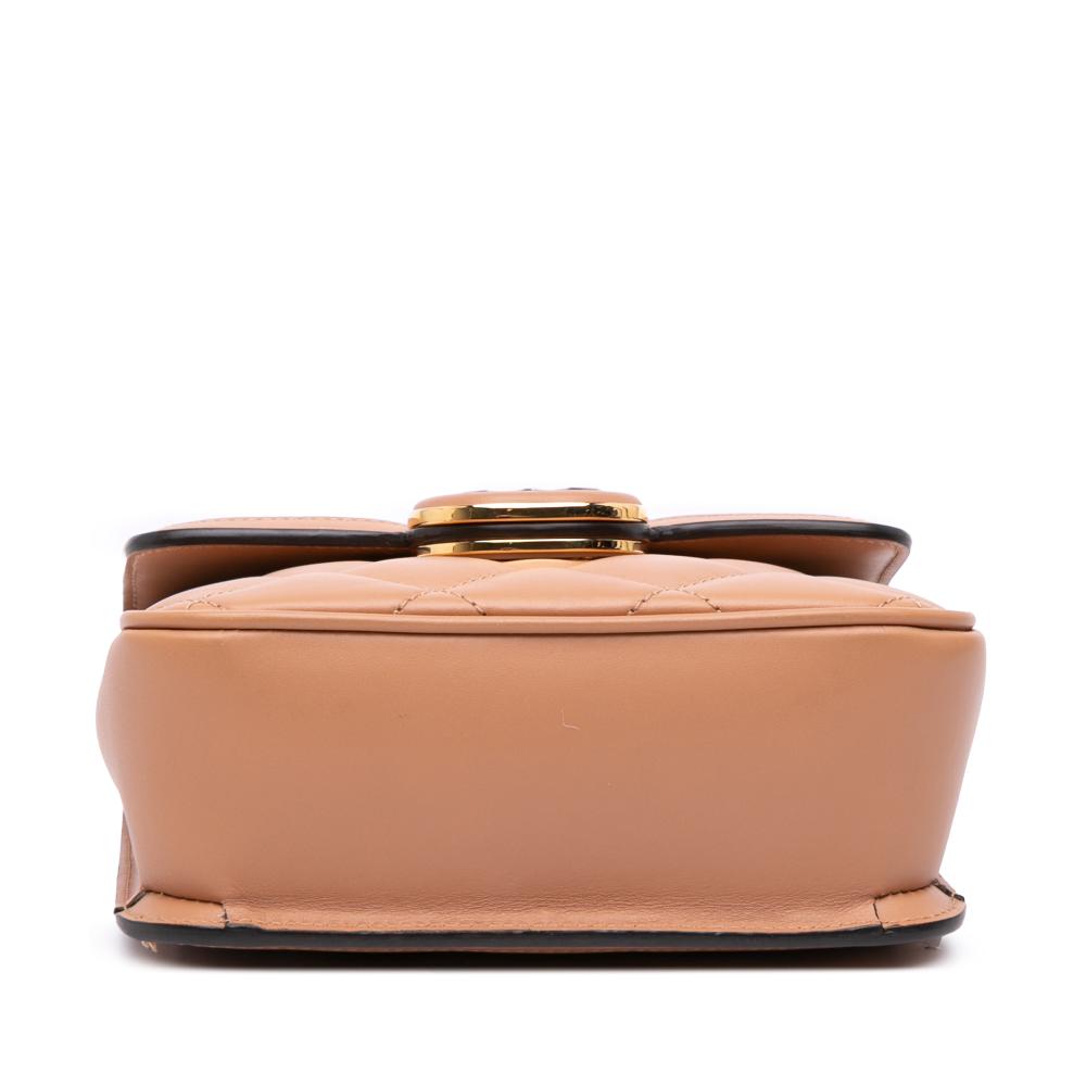 Gucci B Gucci Brown Caramel Calf Leather Mini Deco Chain Shoulder Bag Italy