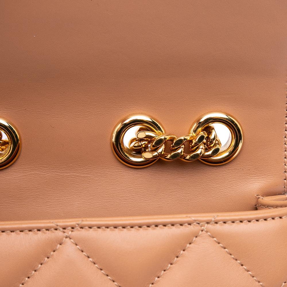 Gucci B Gucci Brown Caramel Calf Leather Mini Deco Chain Shoulder Bag Italy