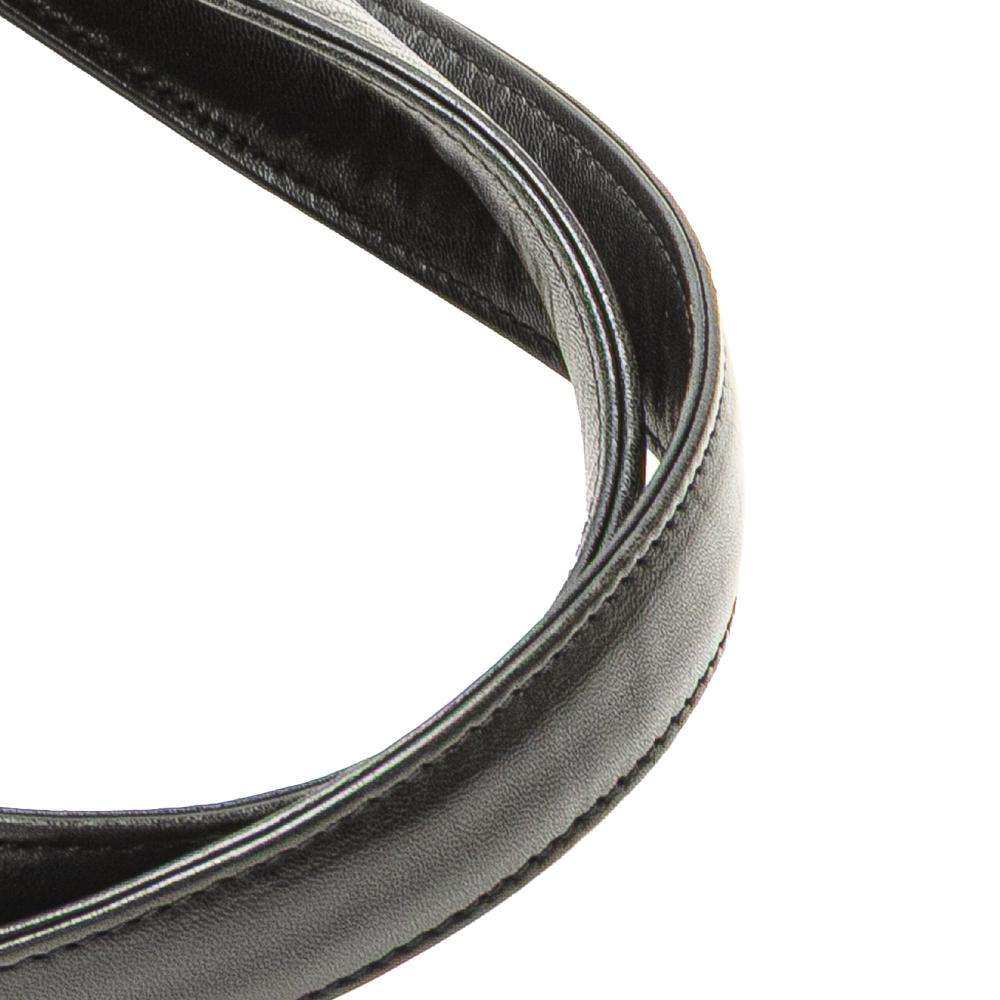 Chanel B Chanel Black Lambskin Leather Leather CC Choco Bar Lambskin Tote Italy