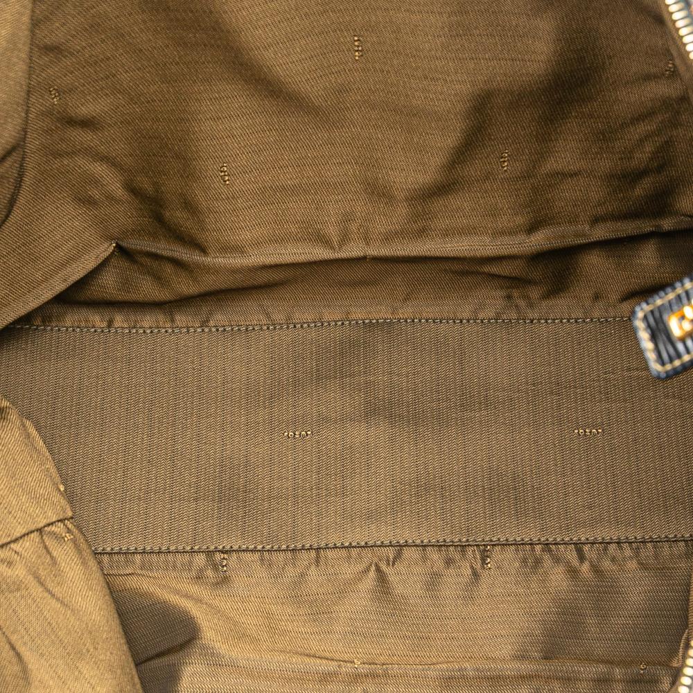 Fendi B Fendi Brown Canvas Fabric Zucca Tote Italy
