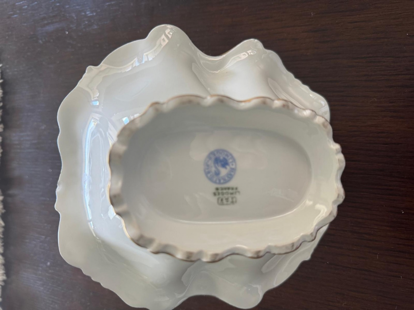 Limoges gilded Porcelain Basket