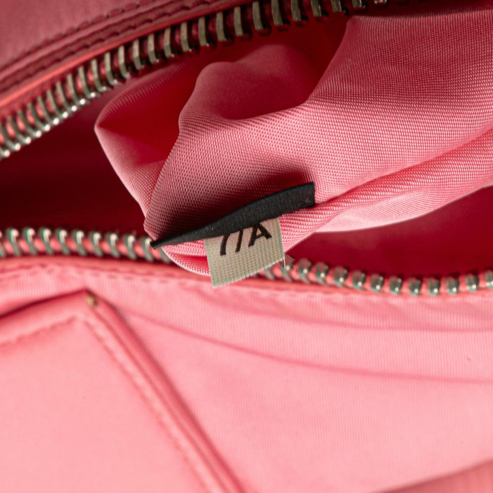 Prada B Prada Pink Dark Pink Nylon Fabric Tessuto Reversible Satchel Italy