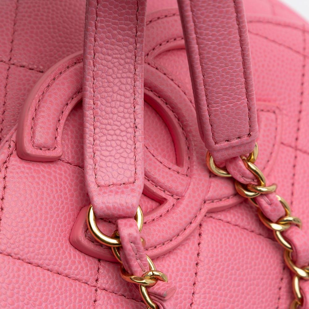 Chanel AB Chanel Pink Caviar Leather Leather Mini CC Quilted Caviar Messenger Flap Italy
