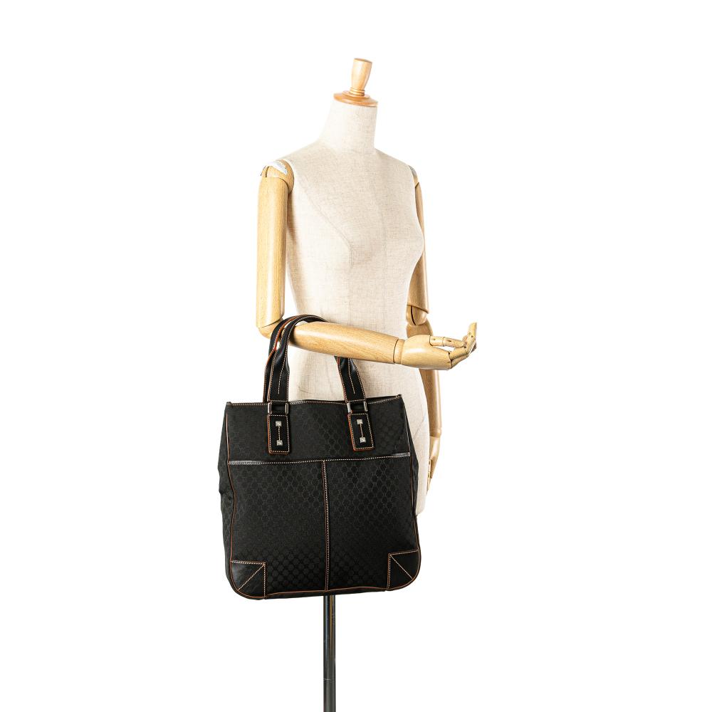 Celine B Celine Black Canvas Fabric Macadam Tote China