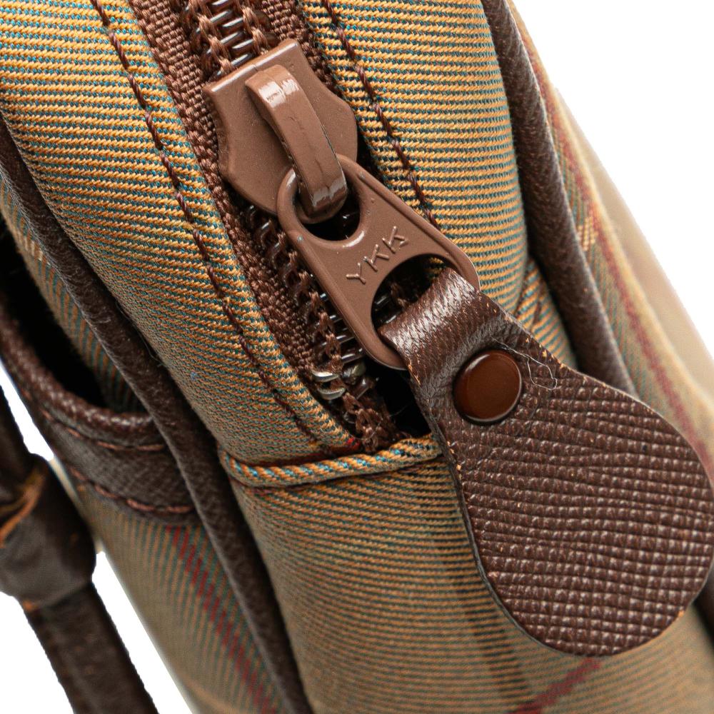Burberry B Burberry Brown Light Brown Canvas Fabric Vintage Check Crossbody United Kingdom