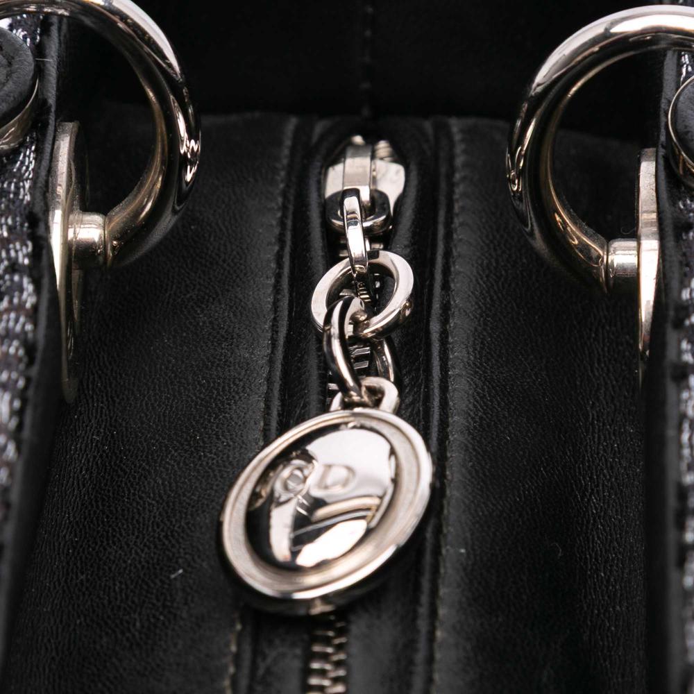 Christian Dior B Dior Black Velvet Fabric Medium and Canvas Lady D Lite Italy